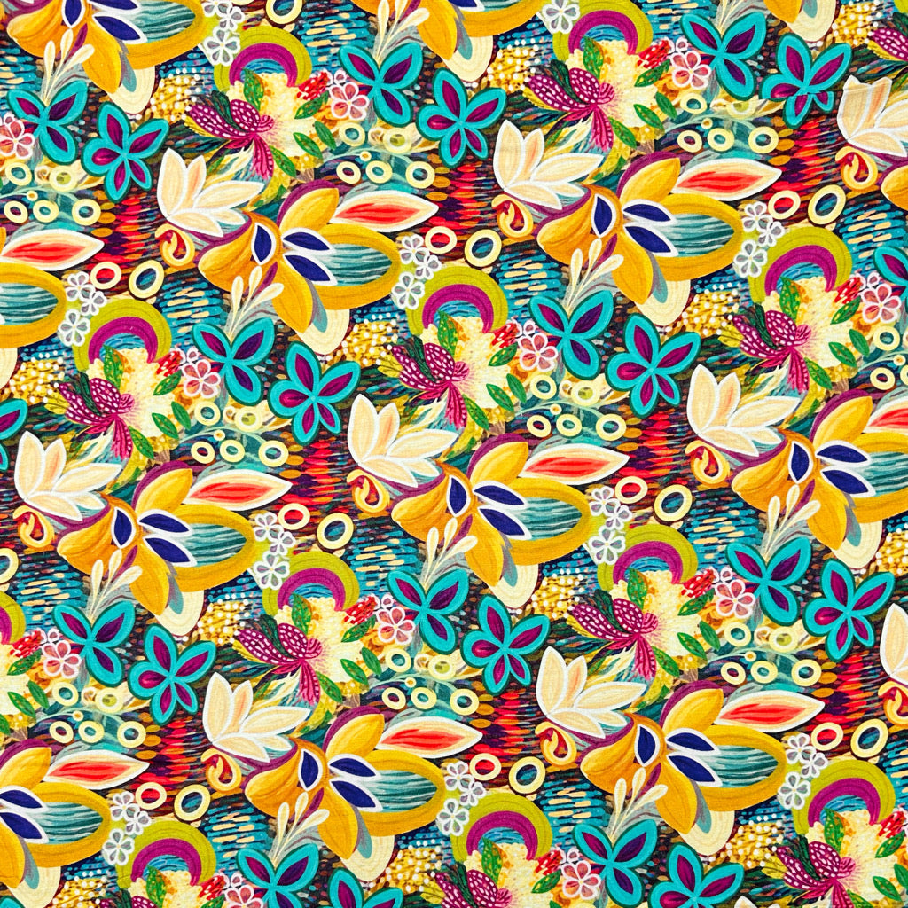 Tropical Carnival Bamboo Linen Blend Fabric