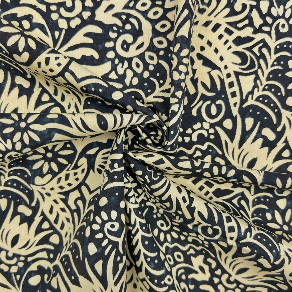 Floral Currents Cotton Batik Fabric