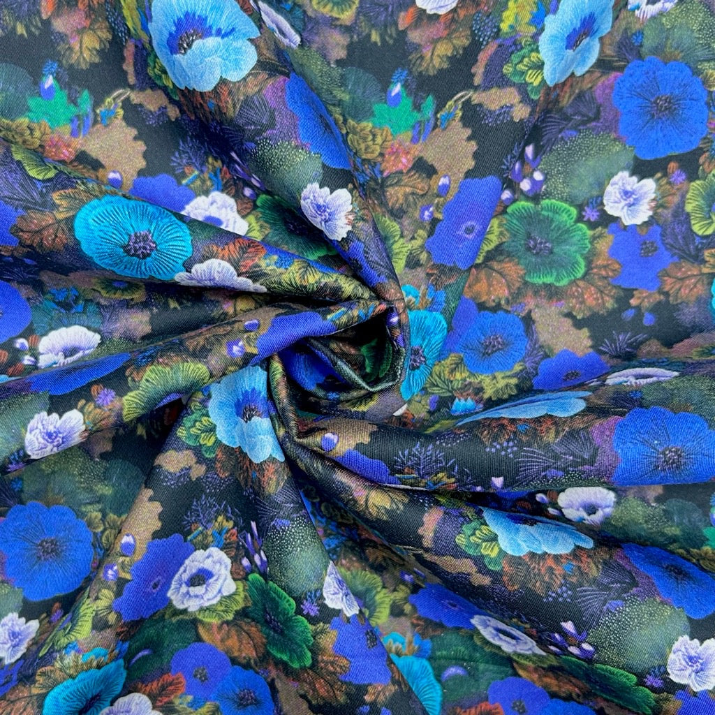 Evening Florals Cotton Sateen Fabric