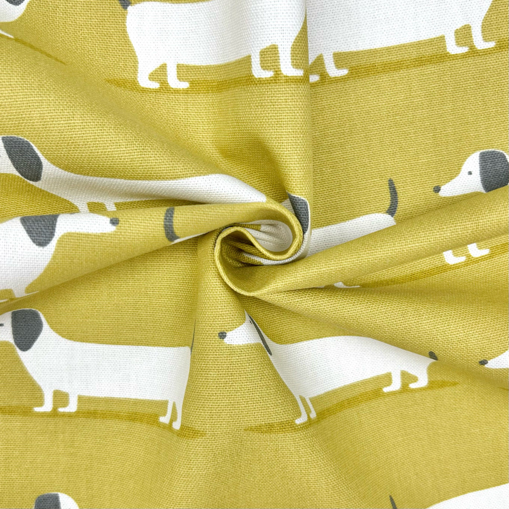 Happy Hounds Cotton Canvas Fabric