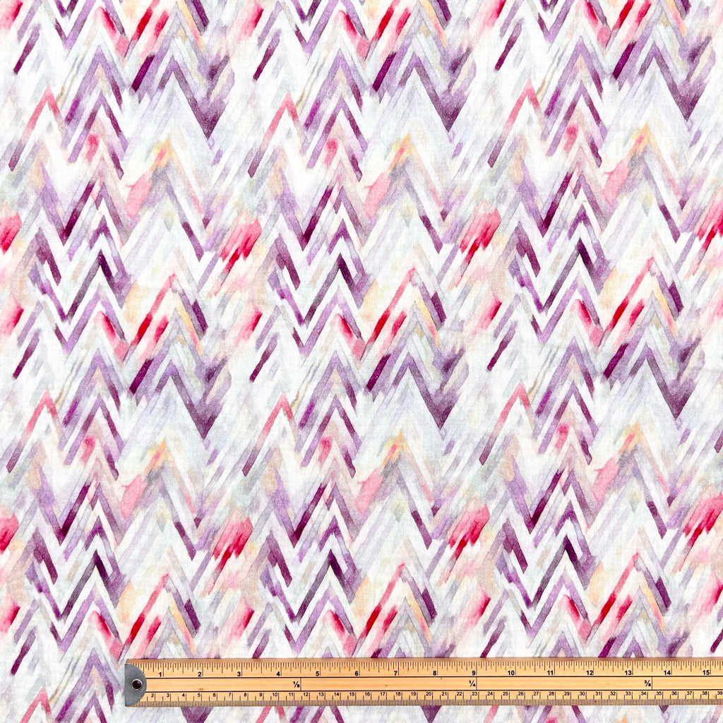 Vibrant Zigzags Double Gauze Fabric