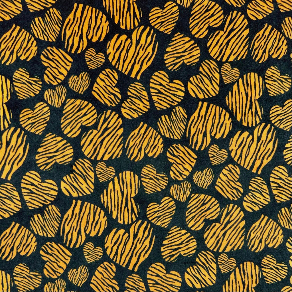 Animal Heart Sherpa Fur Backed Fleece Fabric