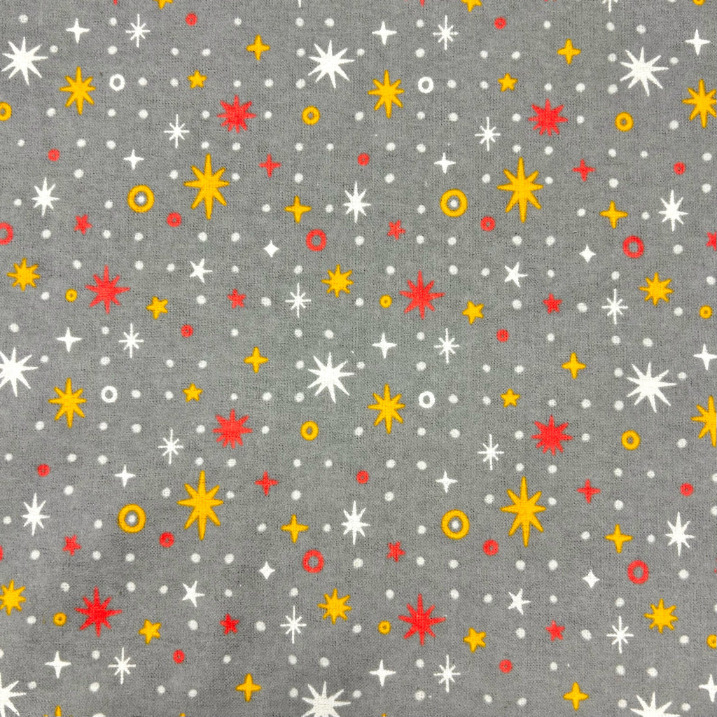 Stars and Sparkles Brushed Cotton Blend Fabric