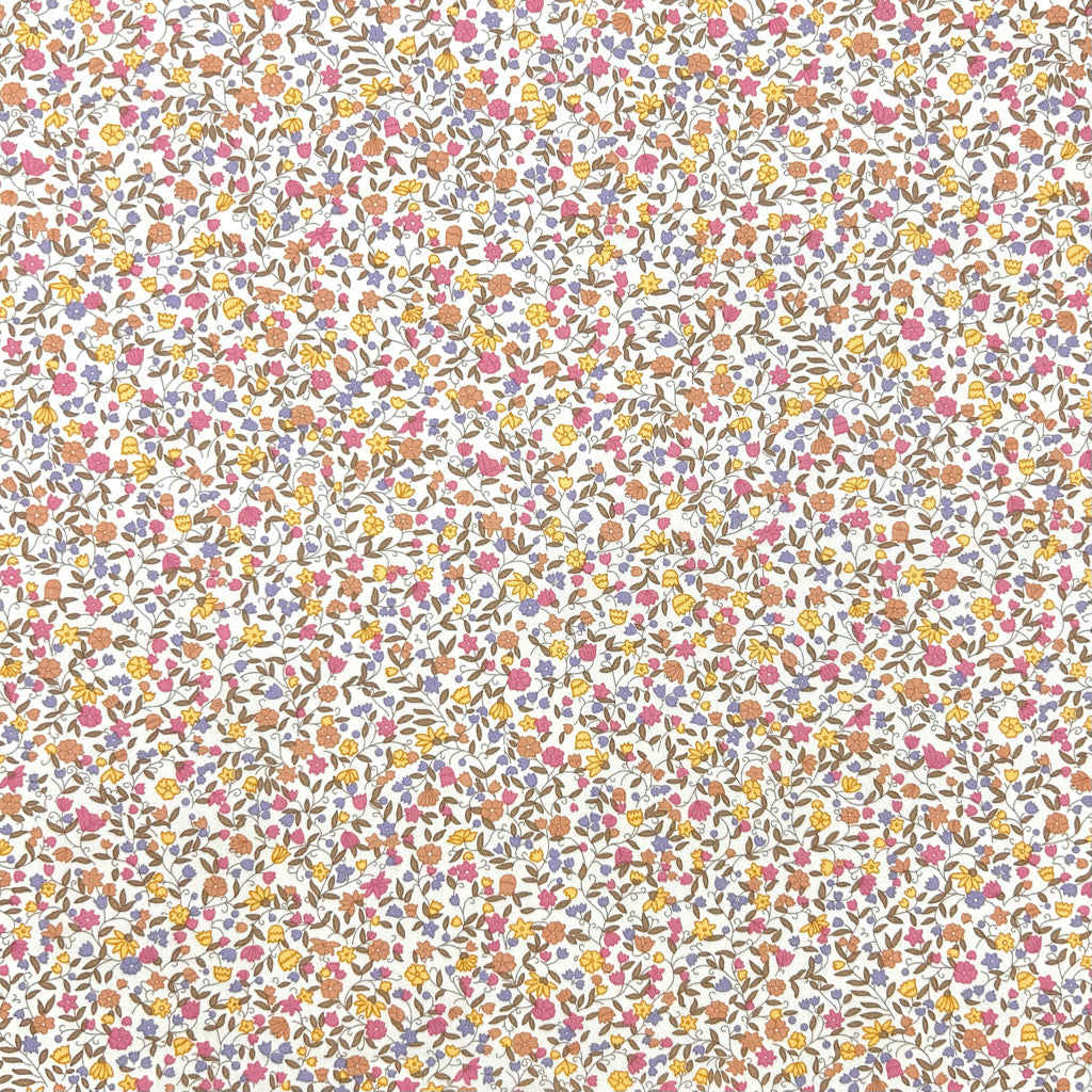 Secret Wildflowers Rose & Hubble Cotton Poplin Fabric