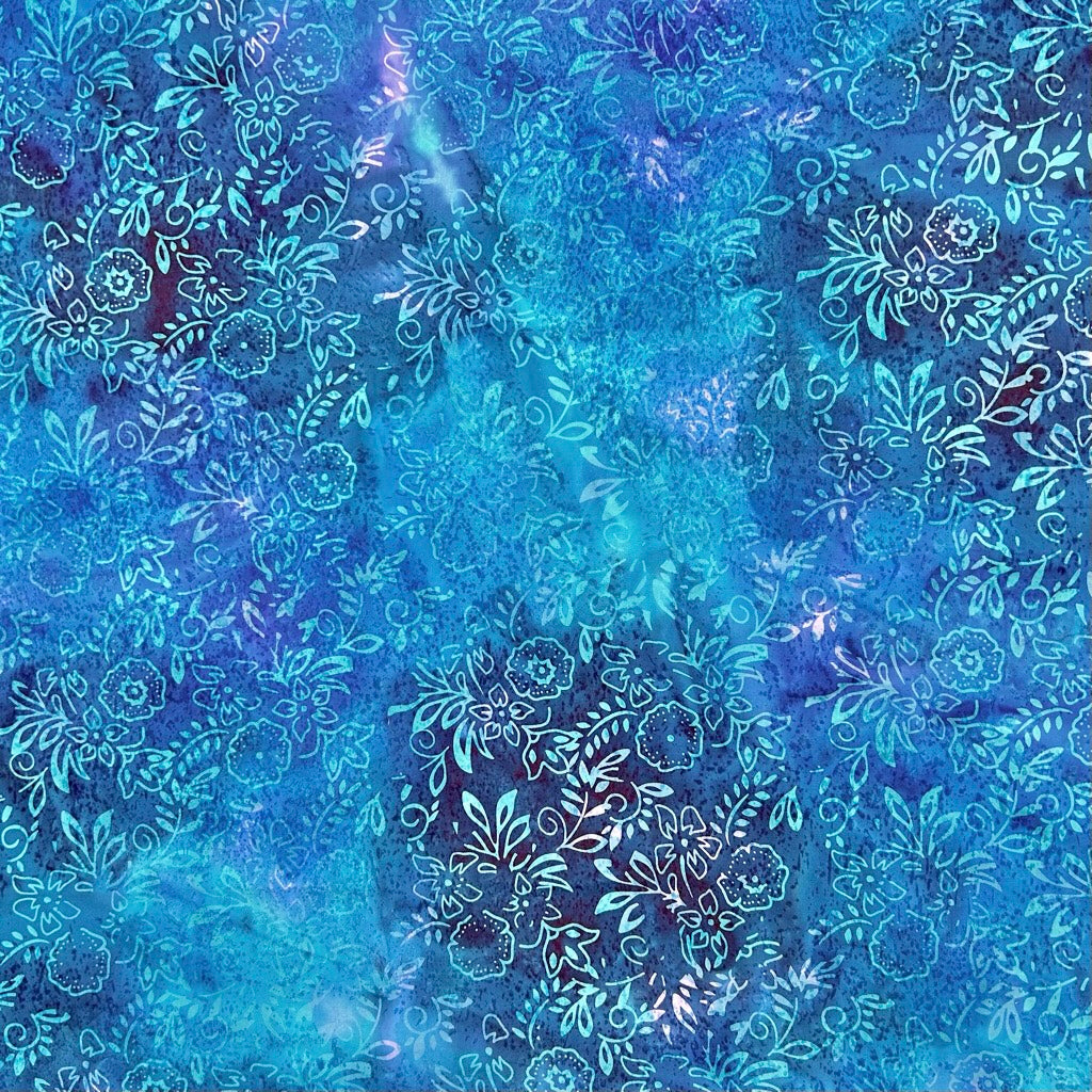 Floral Vines Cotton Batik Fabric