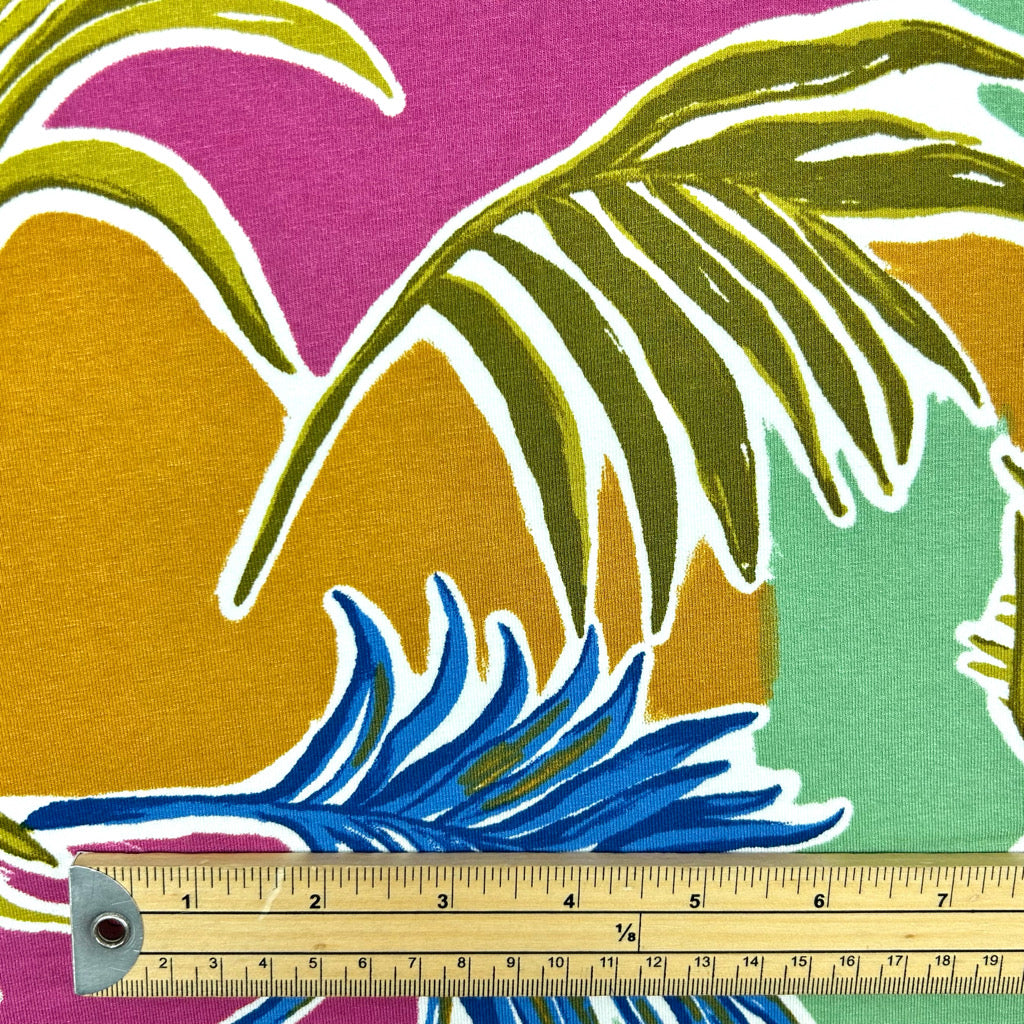 Tropical Twilight Viscose Jersey Fabric