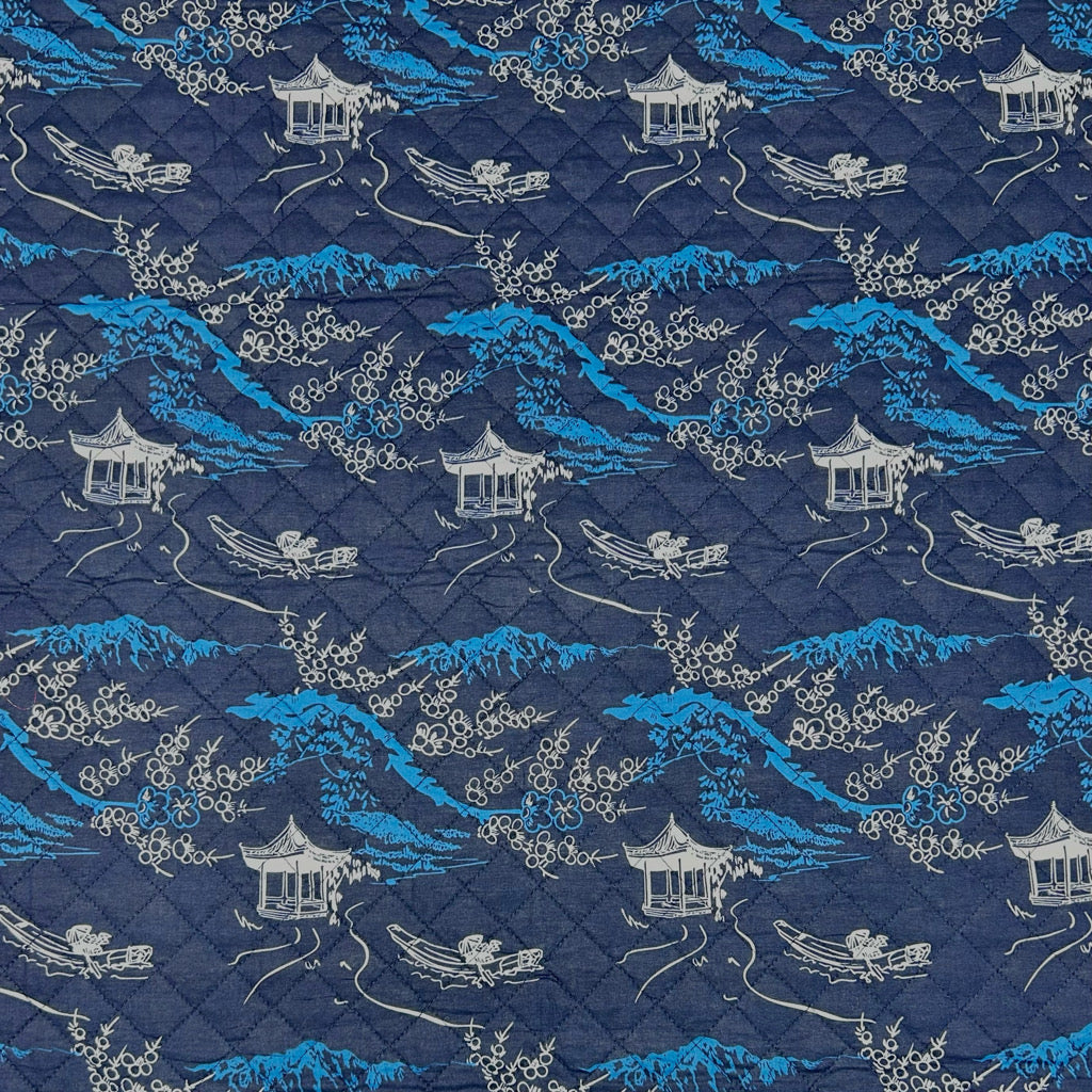 Fishing Village Quilted Cotton Fabric