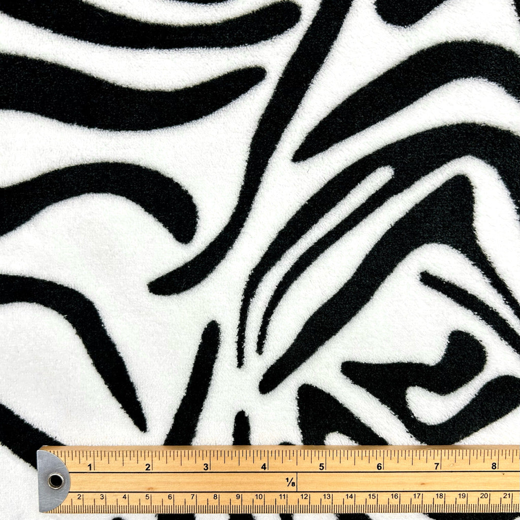Zebra Waves Cuddle Fleece Fabric