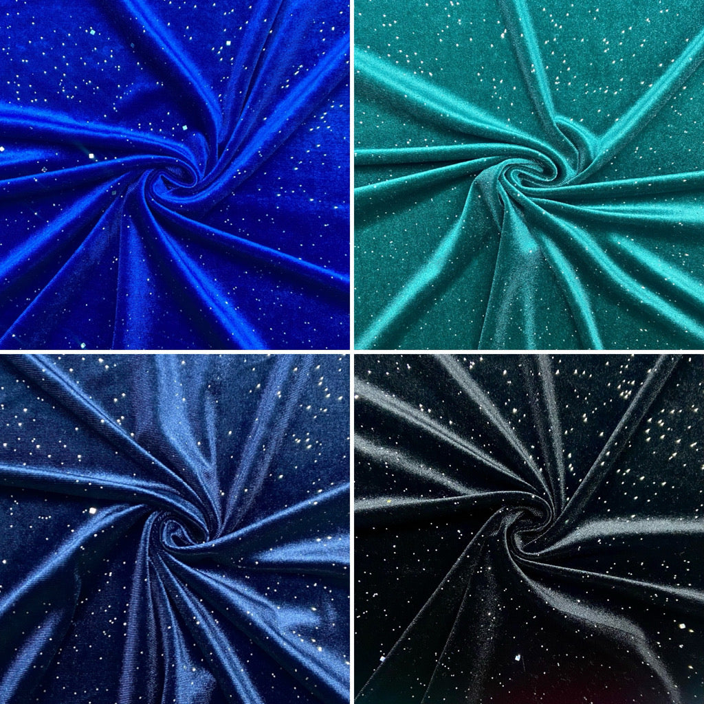 Sparkly Plain Velvet Fabric