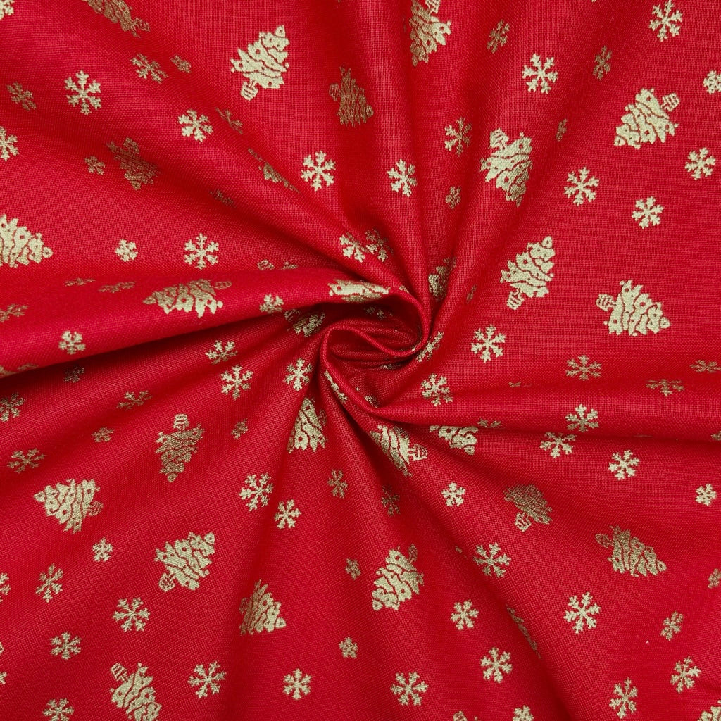 Mini Trees Christmas Cotton Fabric