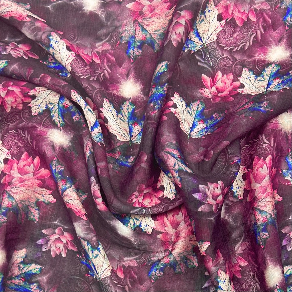 Fallen Leaves Bamboo Silkette Fabric
