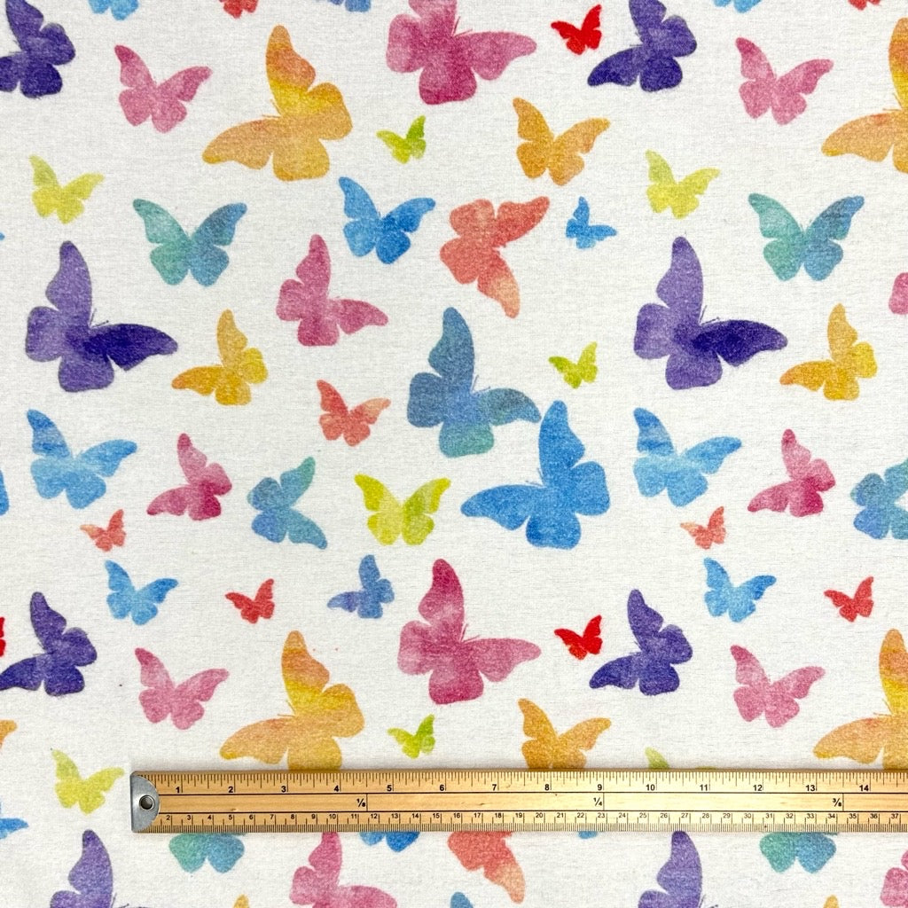 Multicolour Flutter Brushed Cotton Fabric - Pound Fabrics