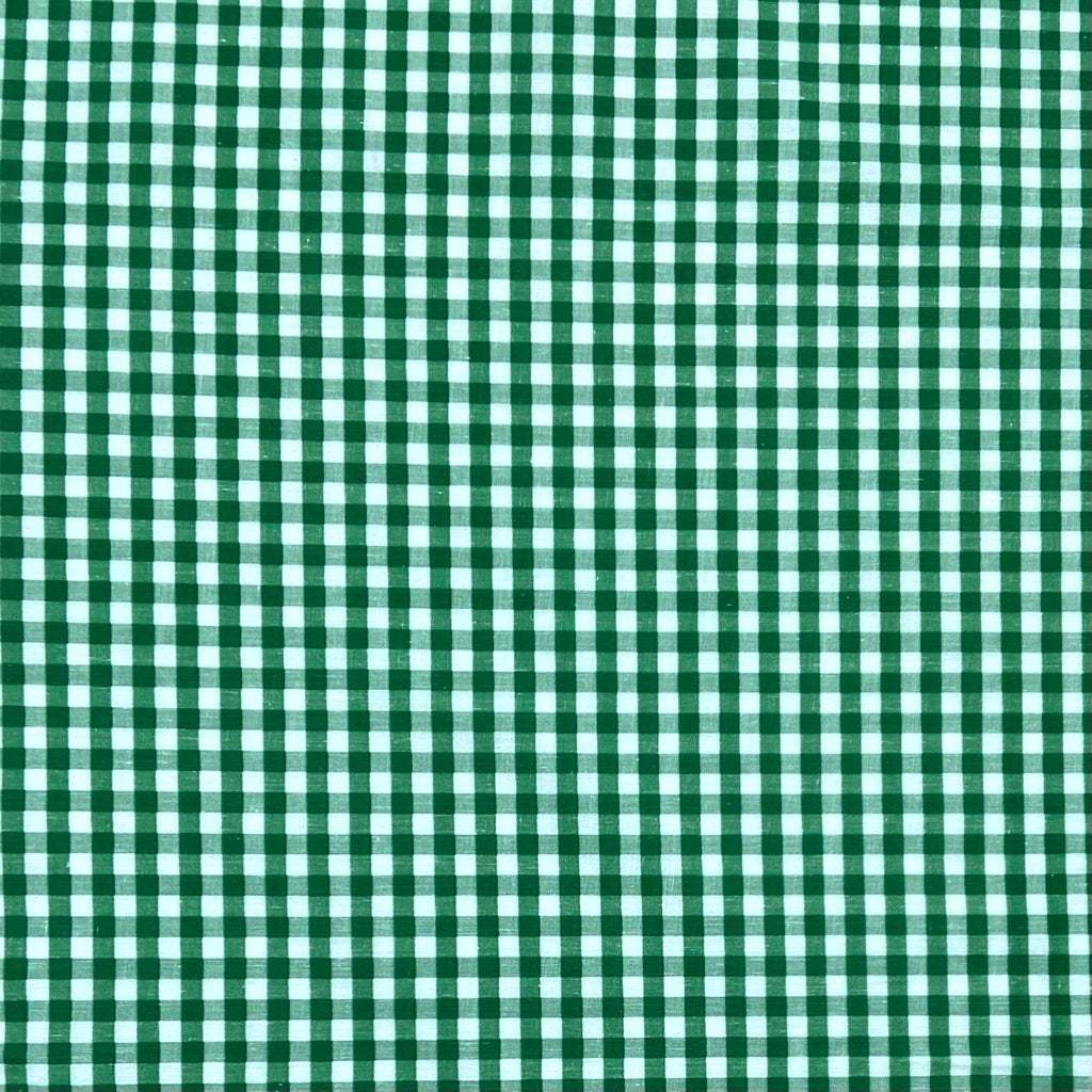 Gingham Print Polycotton Fabric