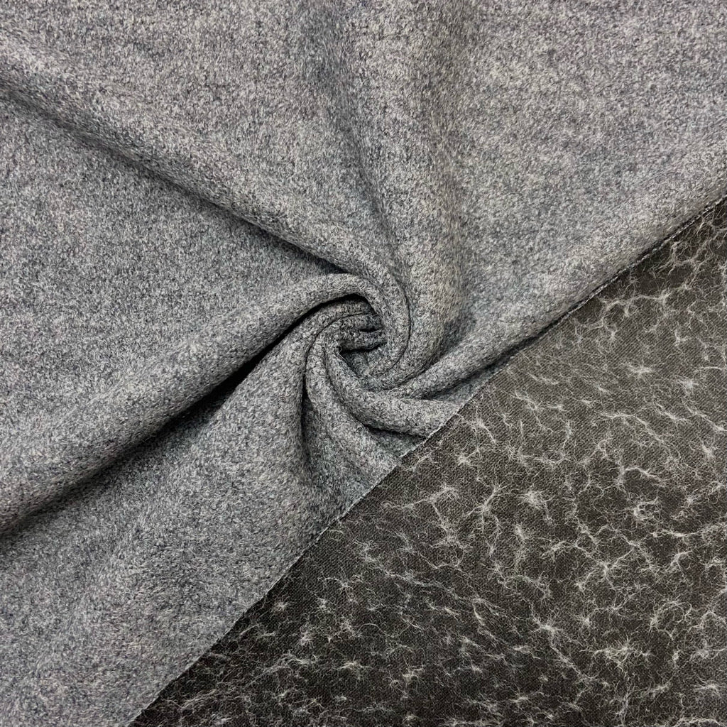 Plain Grey Wool Mix Fabric