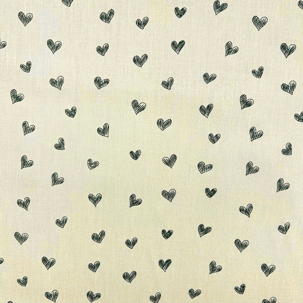 Little Hearts Cotton Poplin Fabric