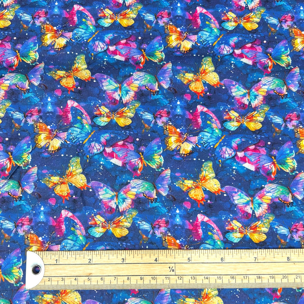 Starlight Butterfly Cotton Fabric
