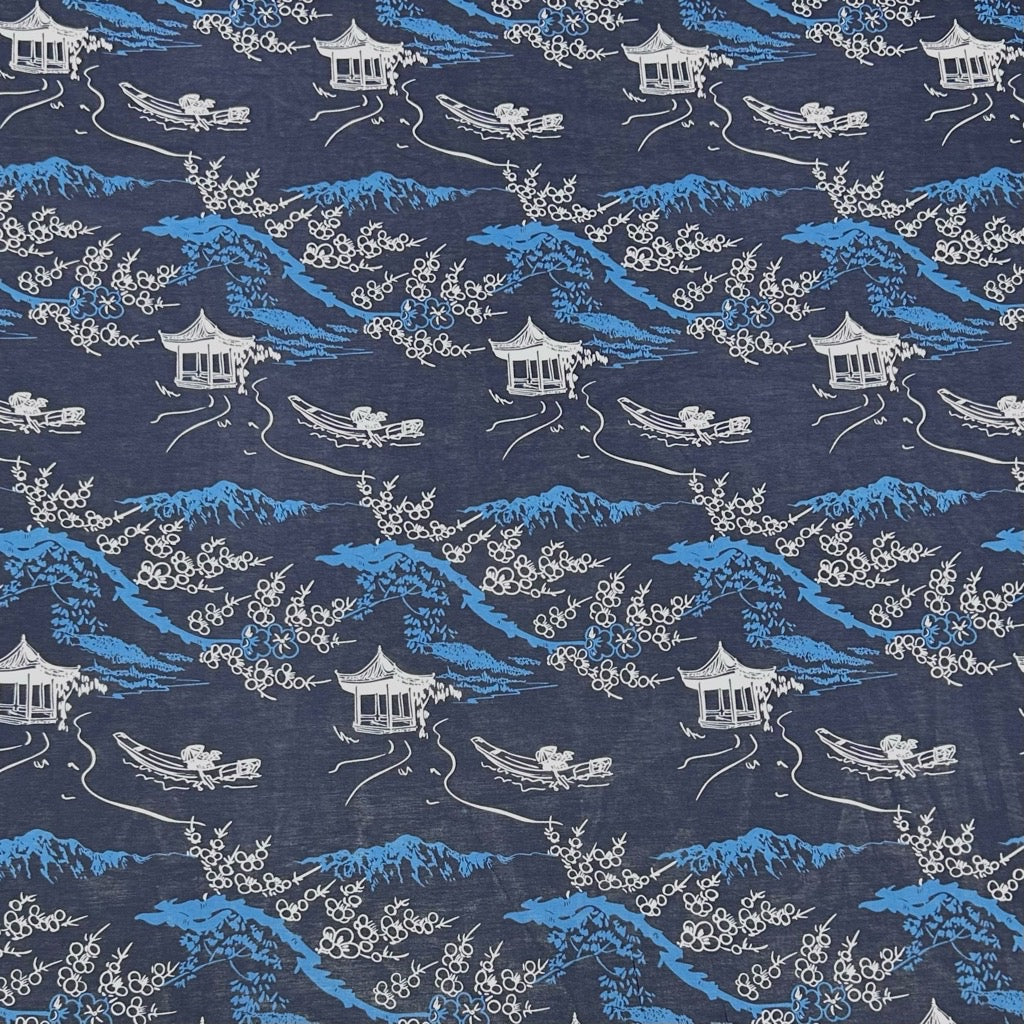 Fishing Village Cotton Fabric