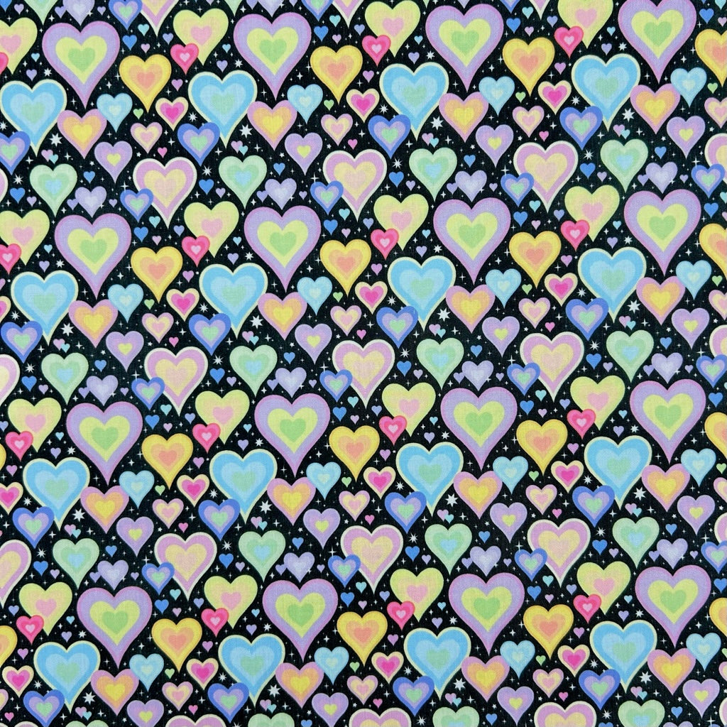 Joyful Hearts Polycotton Fabric