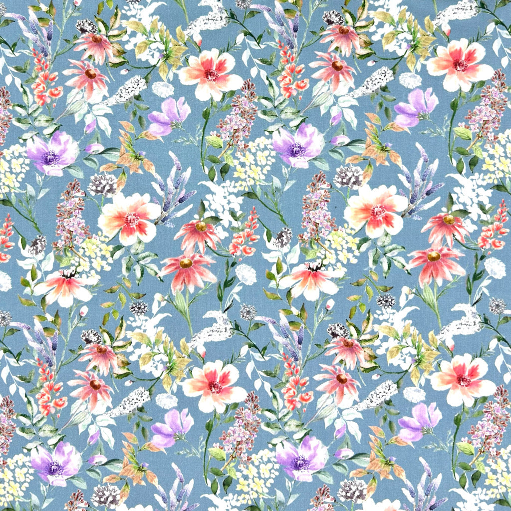 Daisy Vine Rose & Hubble Cotton Poplin Fabric