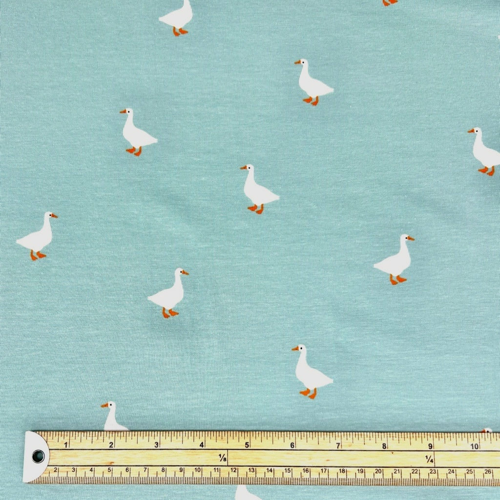 Swan Lake Cotton Jersey Fabric