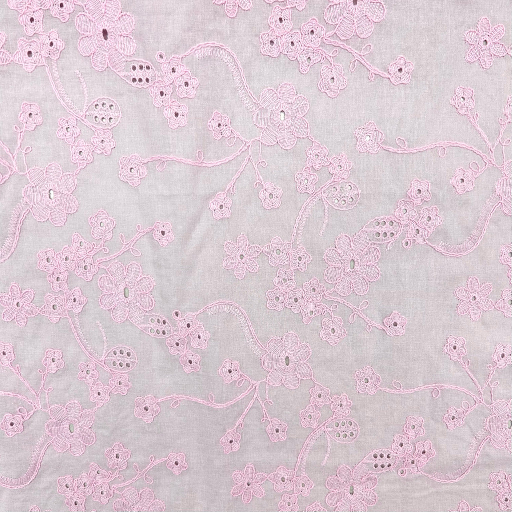 Floral Perfection Embroidered Cotton Fabric