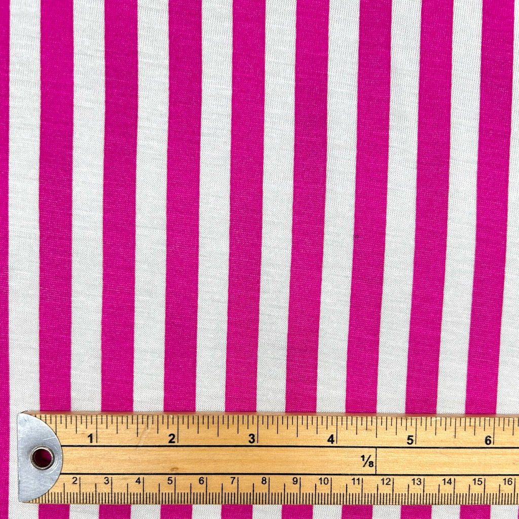 Special Offer Pink Stripe Jersey Fabric