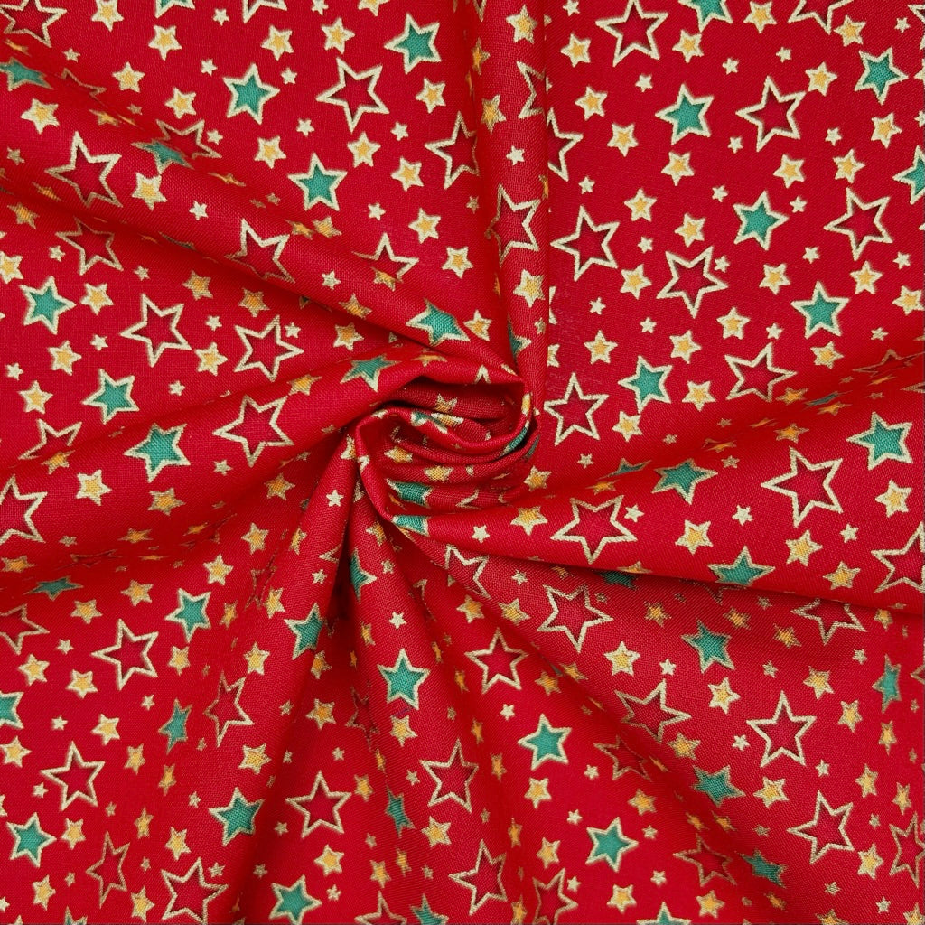 Festive Sparkle Christmas Cotton Fabric