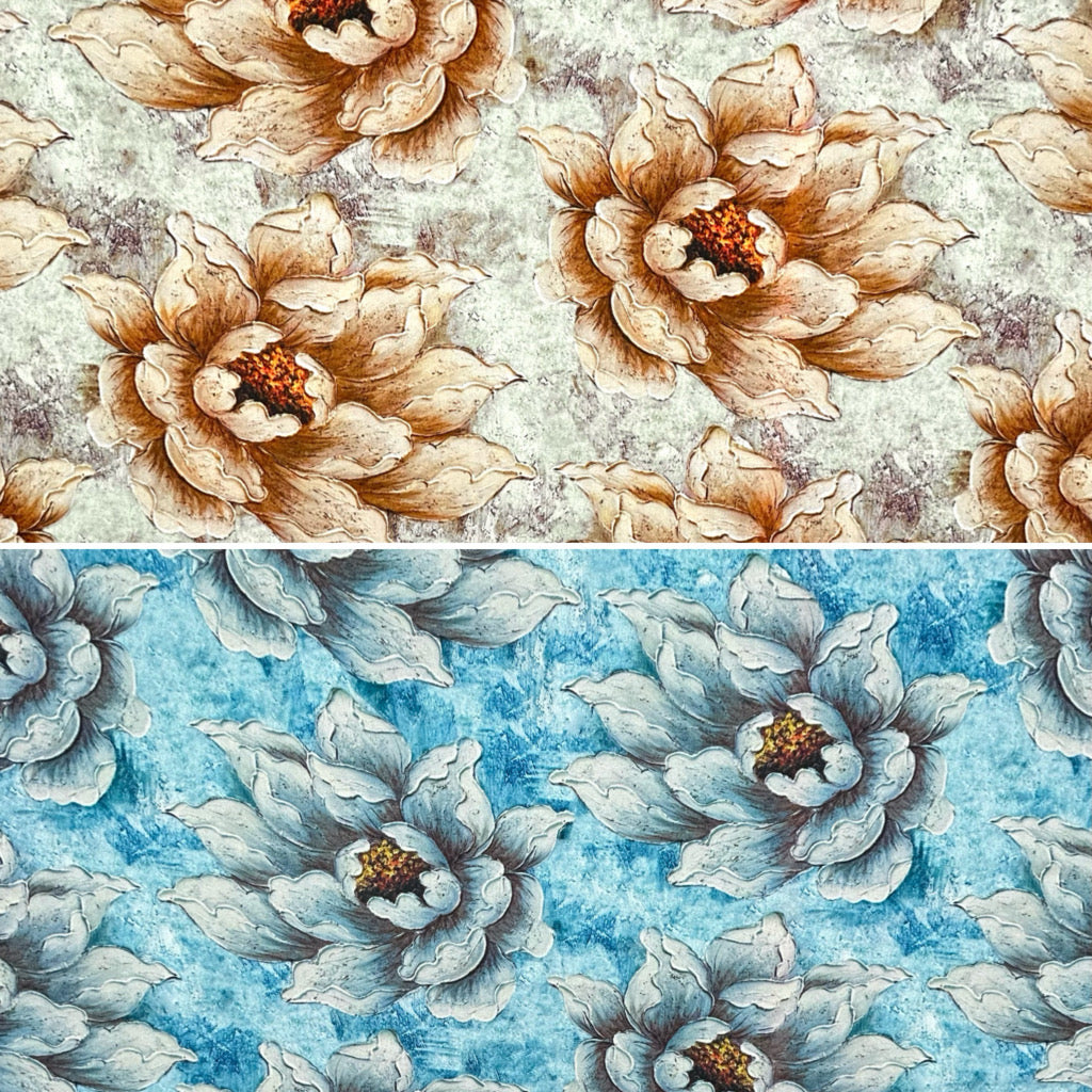 Faded Garden Viscose Fabric