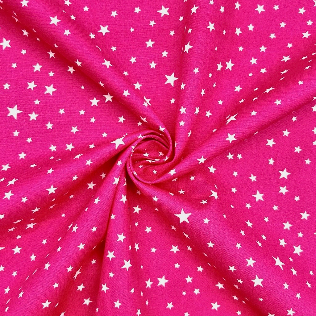 Midnight Stars Cotton Poplin Fabric