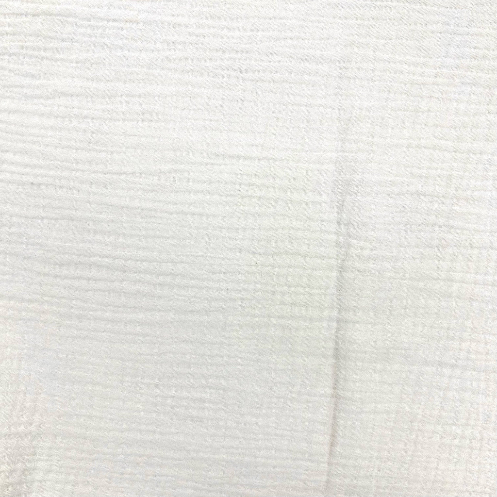 Plain Ivory Double Gauze Fabric - Seconds