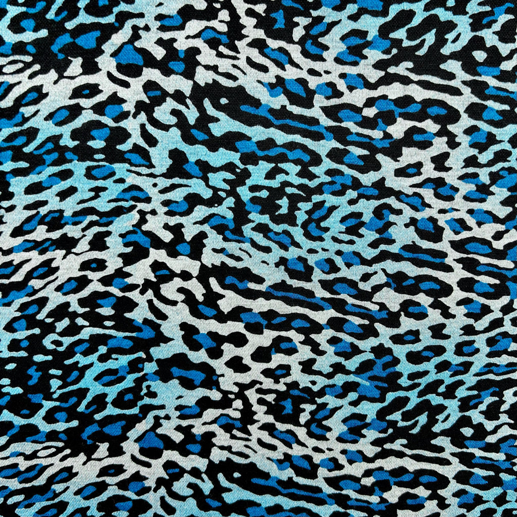 Ombre Leopard Viscose Ponte Roma Fabric