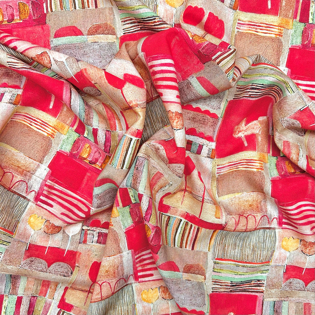 Cosy Cottage Viscose Fabric