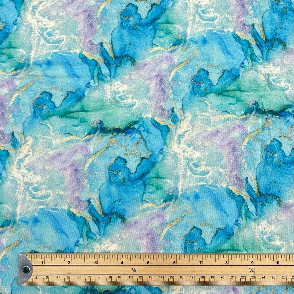 Marble Print Bamboo Jersey Fabric - Pound Fabrics