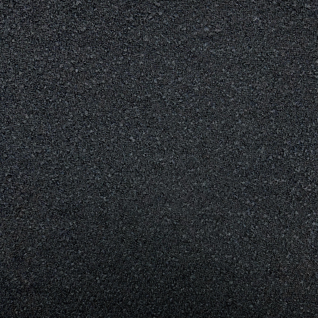 Plain Black Boucle Fabric