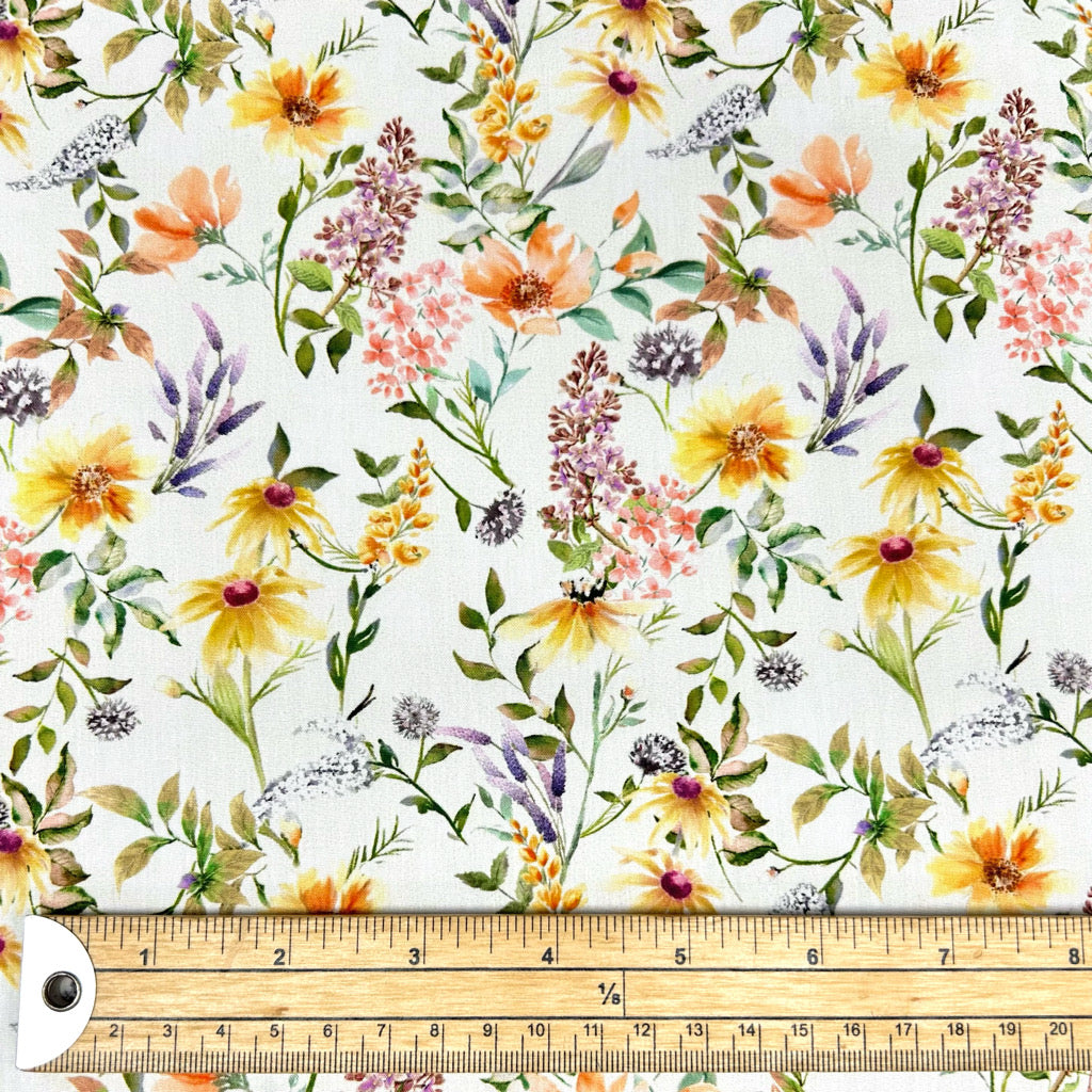 Daisy Vine Rose & Hubble Cotton Poplin Fabric