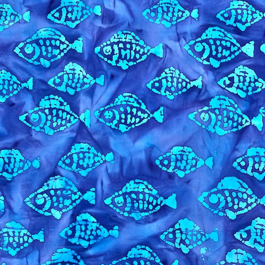 Fish Cotton Batik Fabric