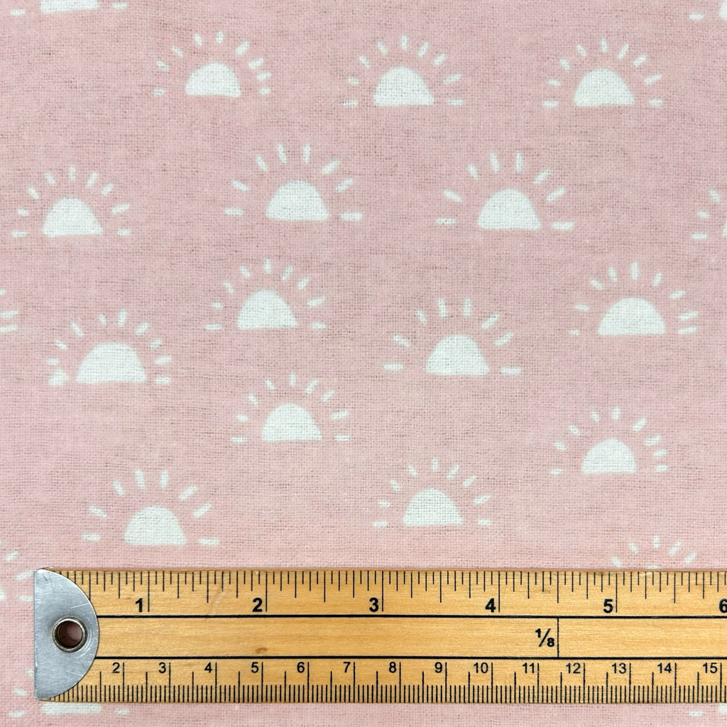 Doodle Sunset Brushed Cotton Blend Fabric