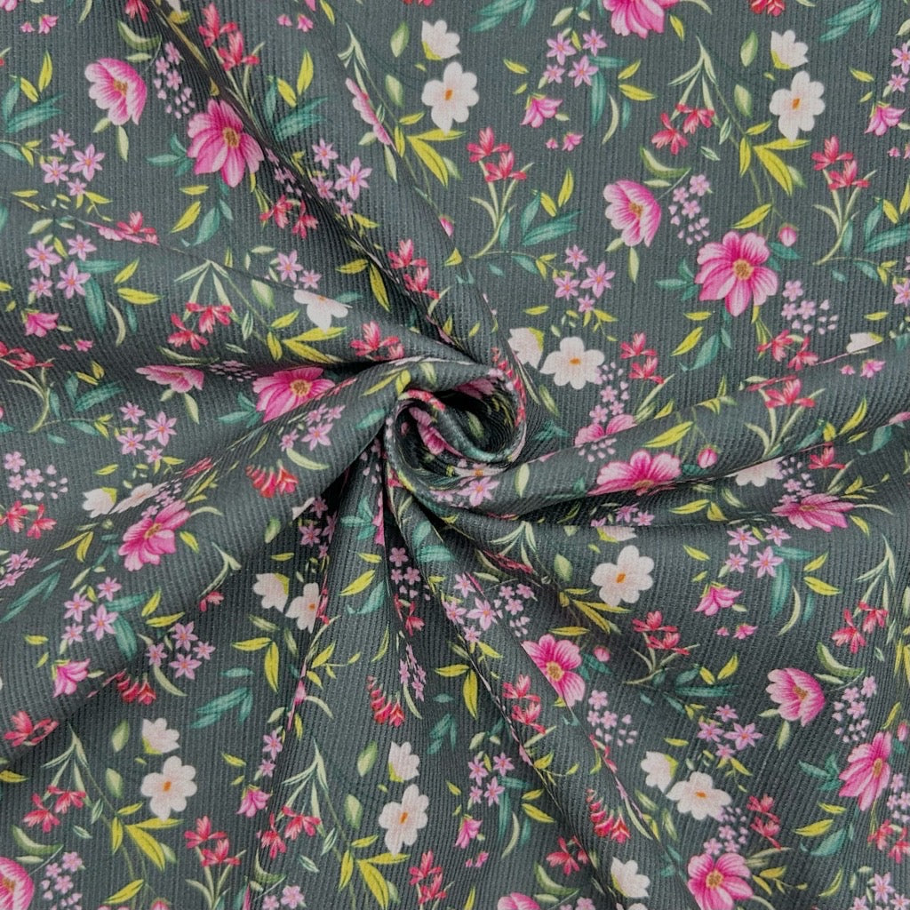 Botanical Blooms Needlecord Fabric