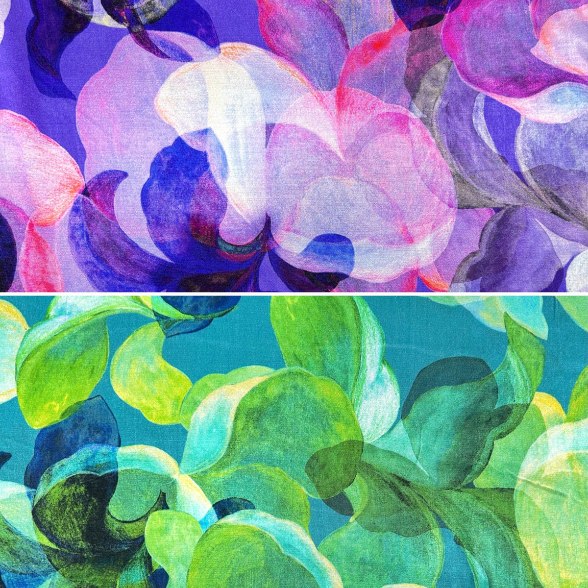 Petal Mirage Viscose Satin Fabric