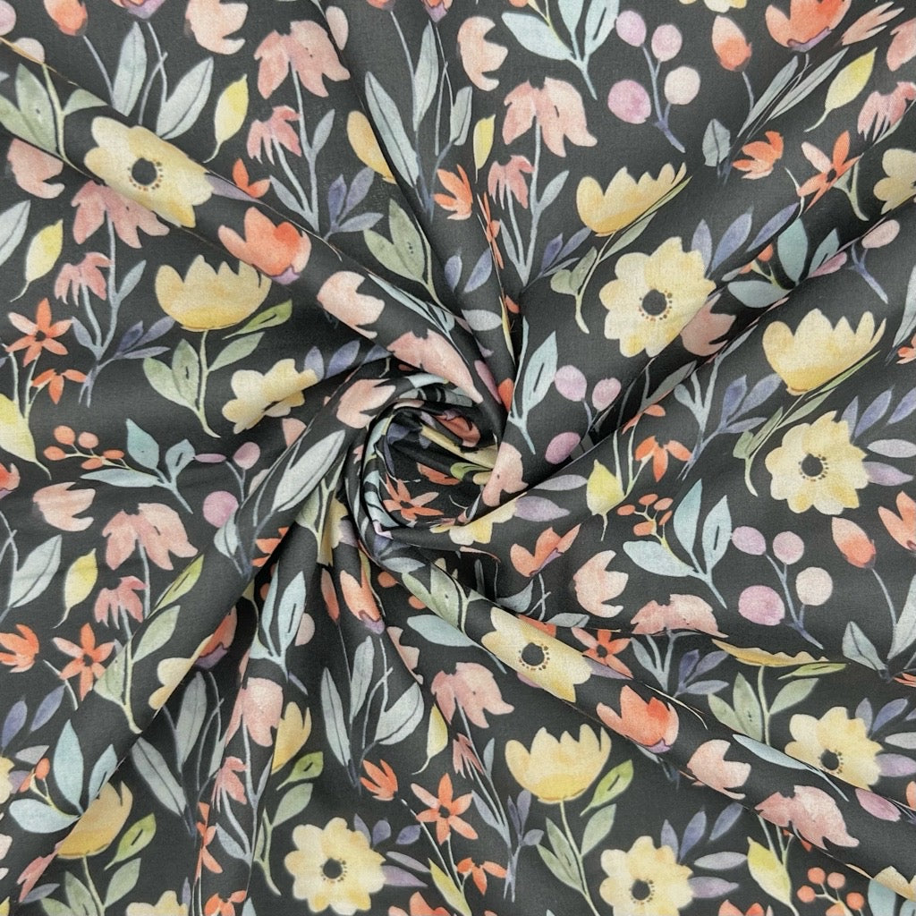 Dusky Petals Cotton Lawn Fabric