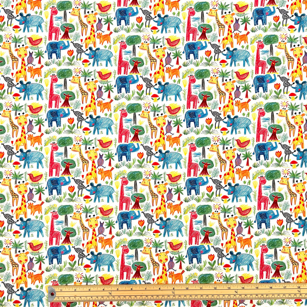 Jungle Joyride Cotton Poplin Fabric