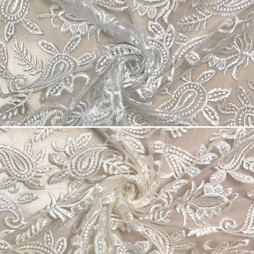 Paisley Bridal Lace Fabric