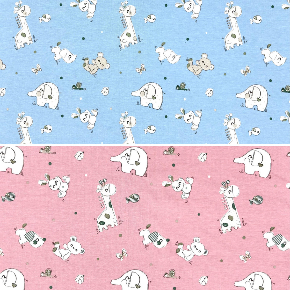 Tiny Zoo Cotton Jersey Fabric