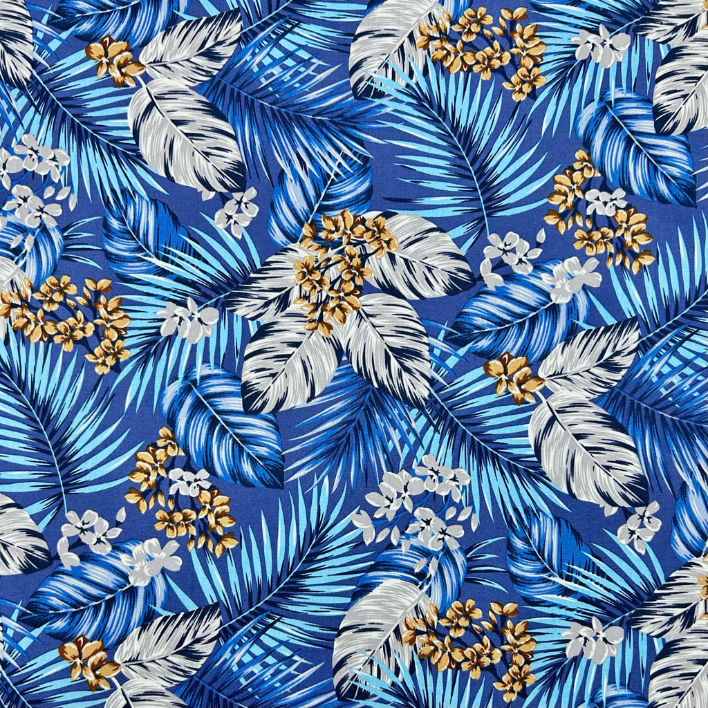 Paradise Palms Rose & Hubble Cotton Poplin Fabric