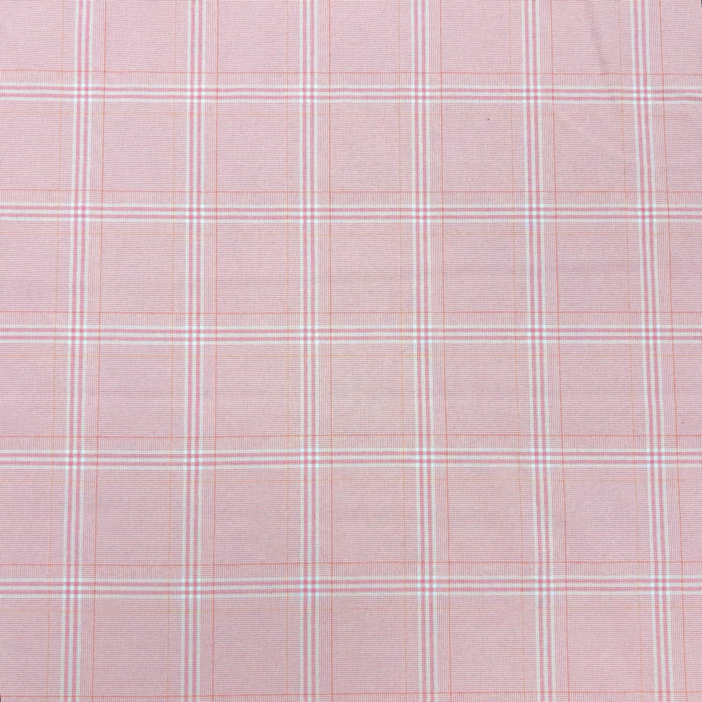 Soft Pink Checkered Suiting Fabric