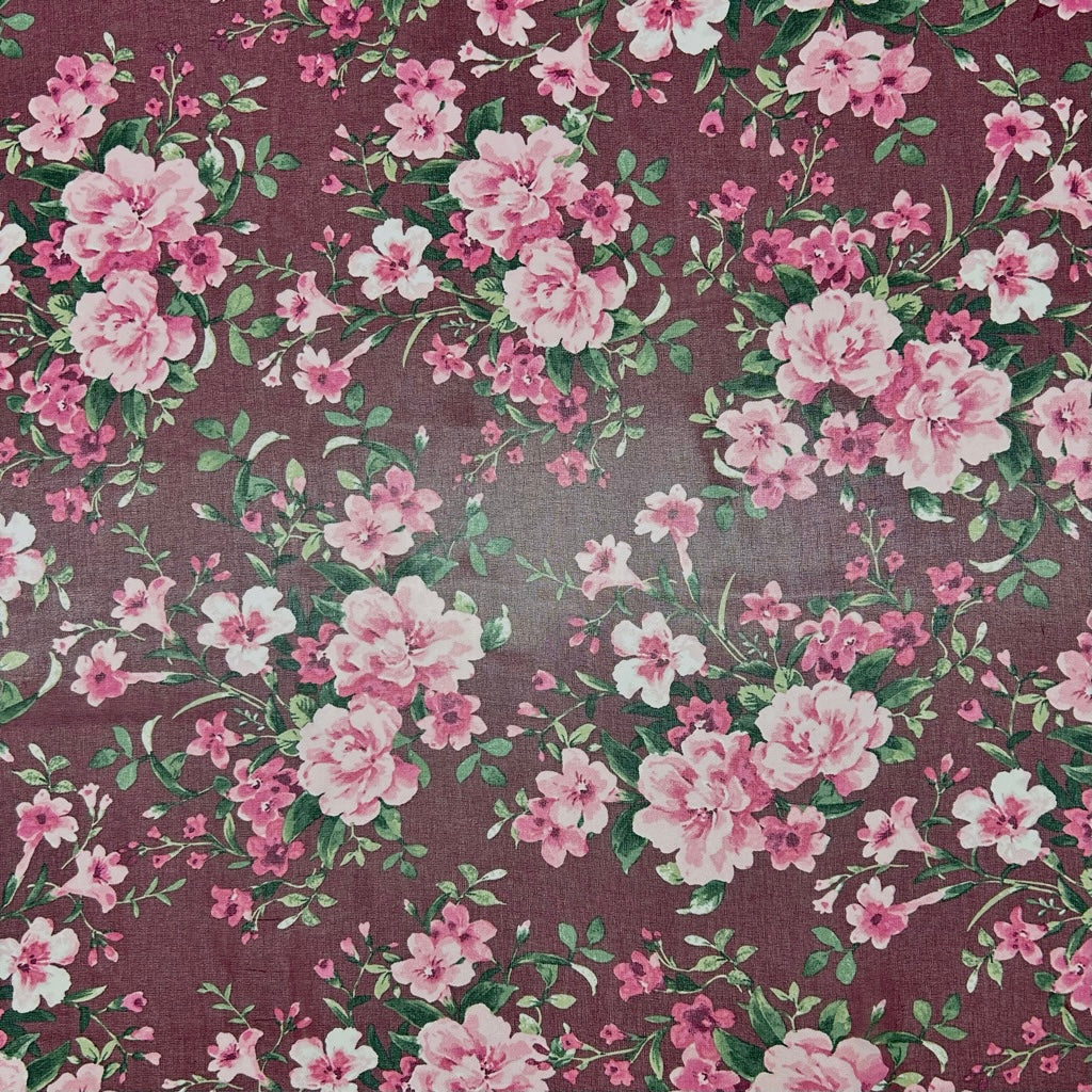 Dusty Blossom Chiffon Fabric