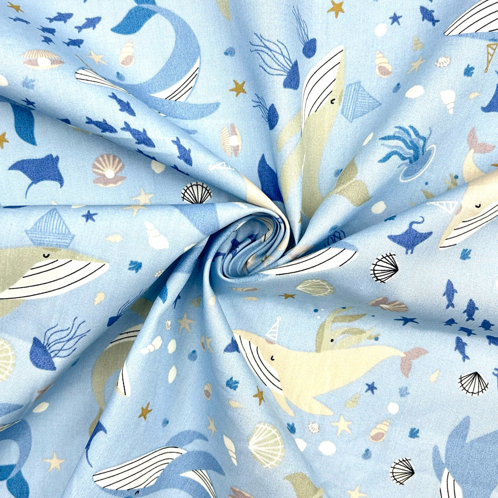 Seaside Charm Cotton Poplin Fabric