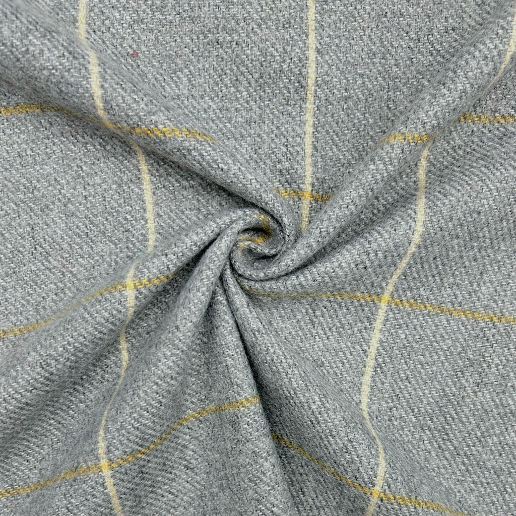 Large Checkered Wool Touch Fabric
