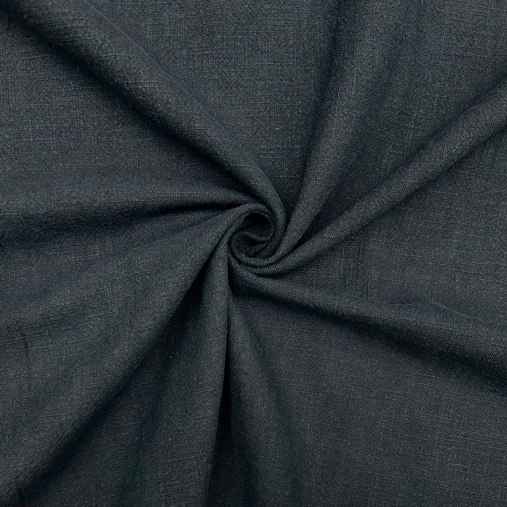 Plain Stonewashed Linen Blend Fabric