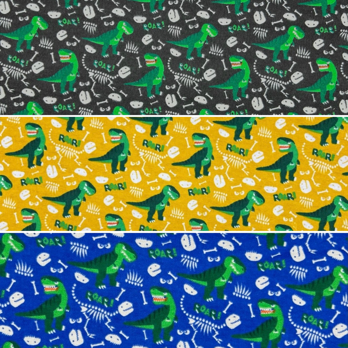 Little Roars Brushed Cotton Blend Fabric